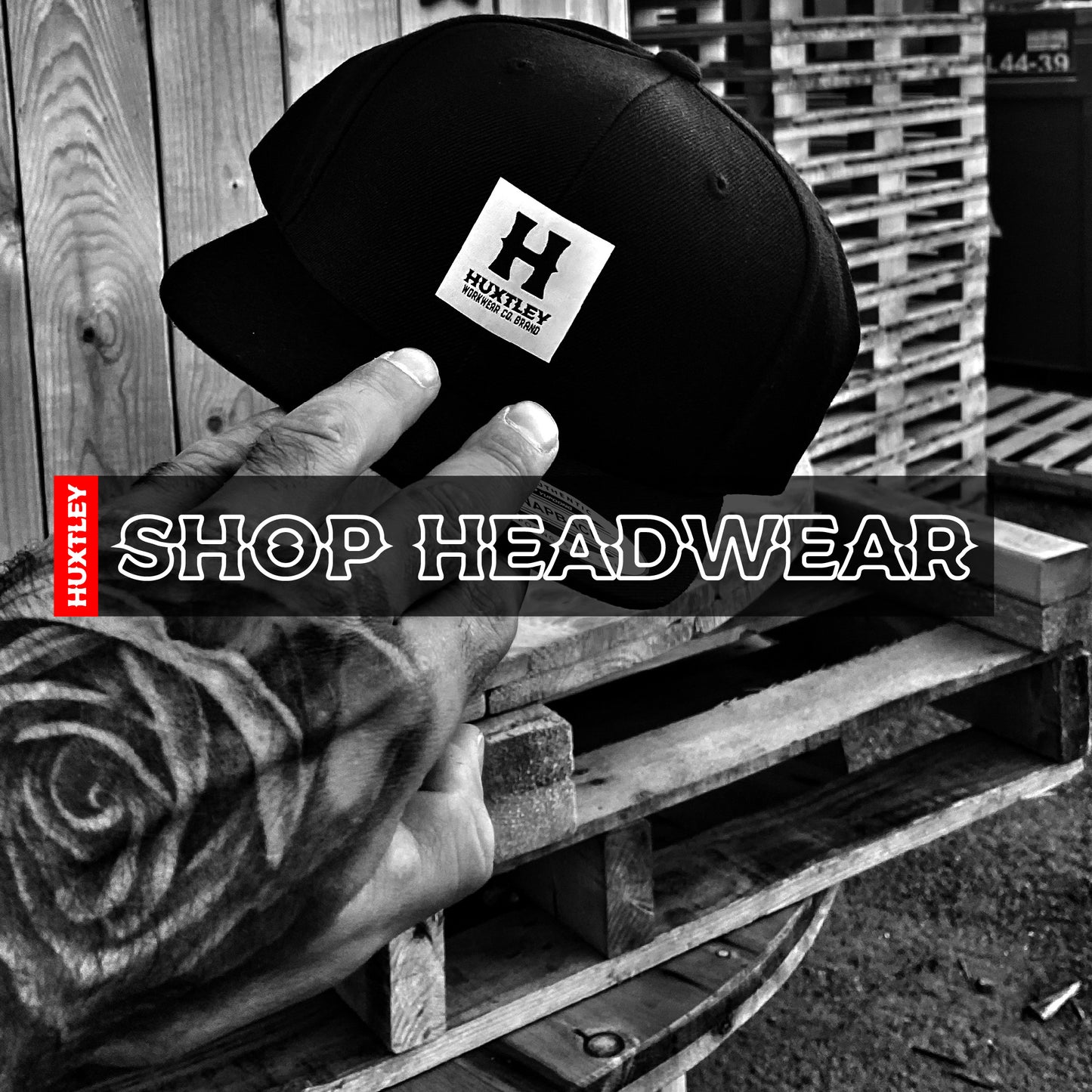 Shop Huxtley Hoodies black and white vintage retro workwear