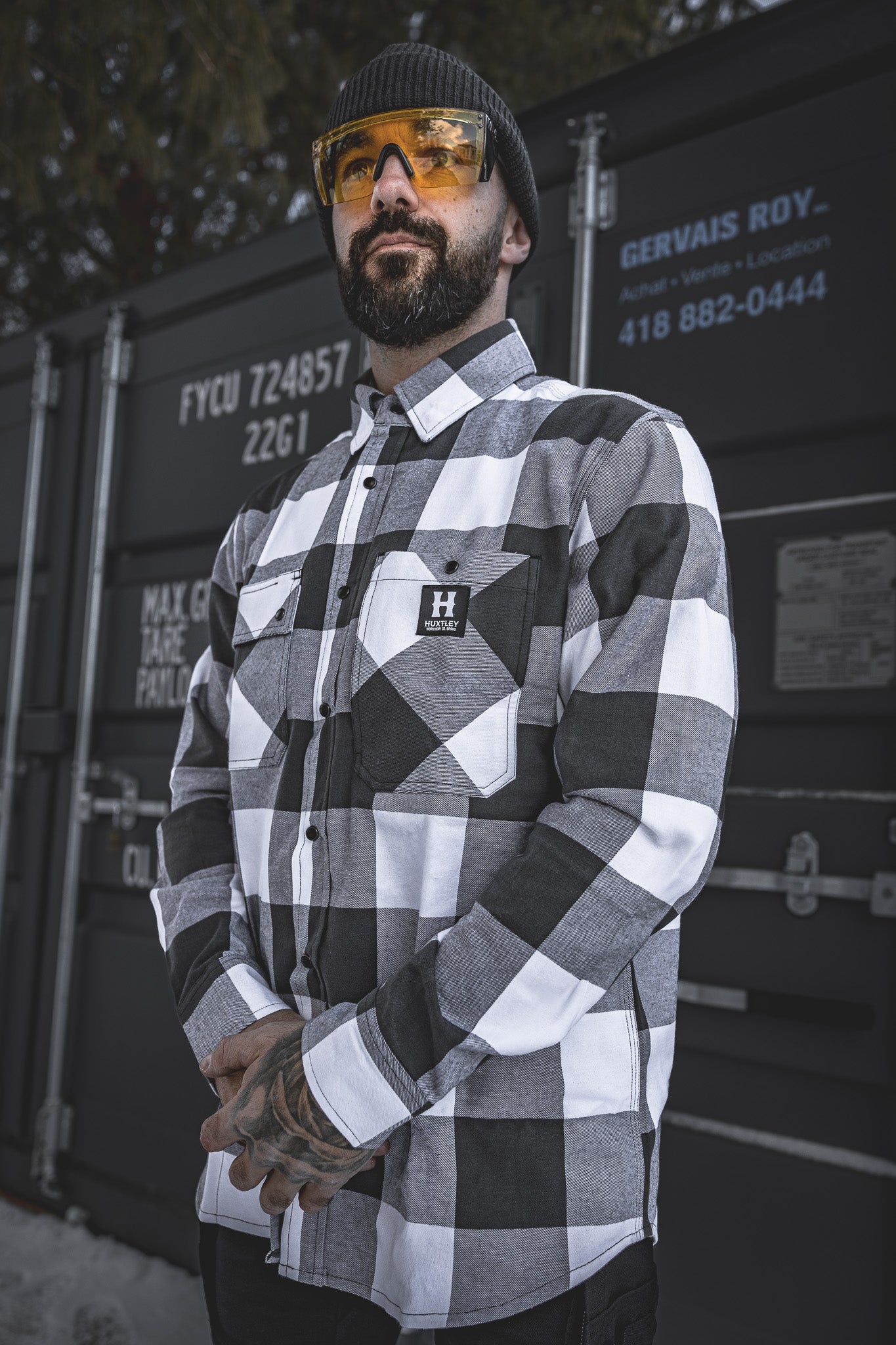 
                  
                    HD-57 Flex Flannel White/ Charcoal
                  
                