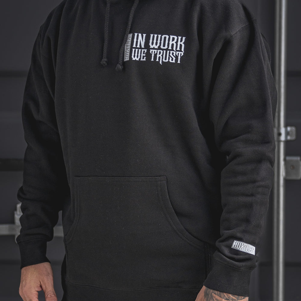
                  
                    HX-717 Heavyweight Hoodie "In Work We Trust"
                  
                