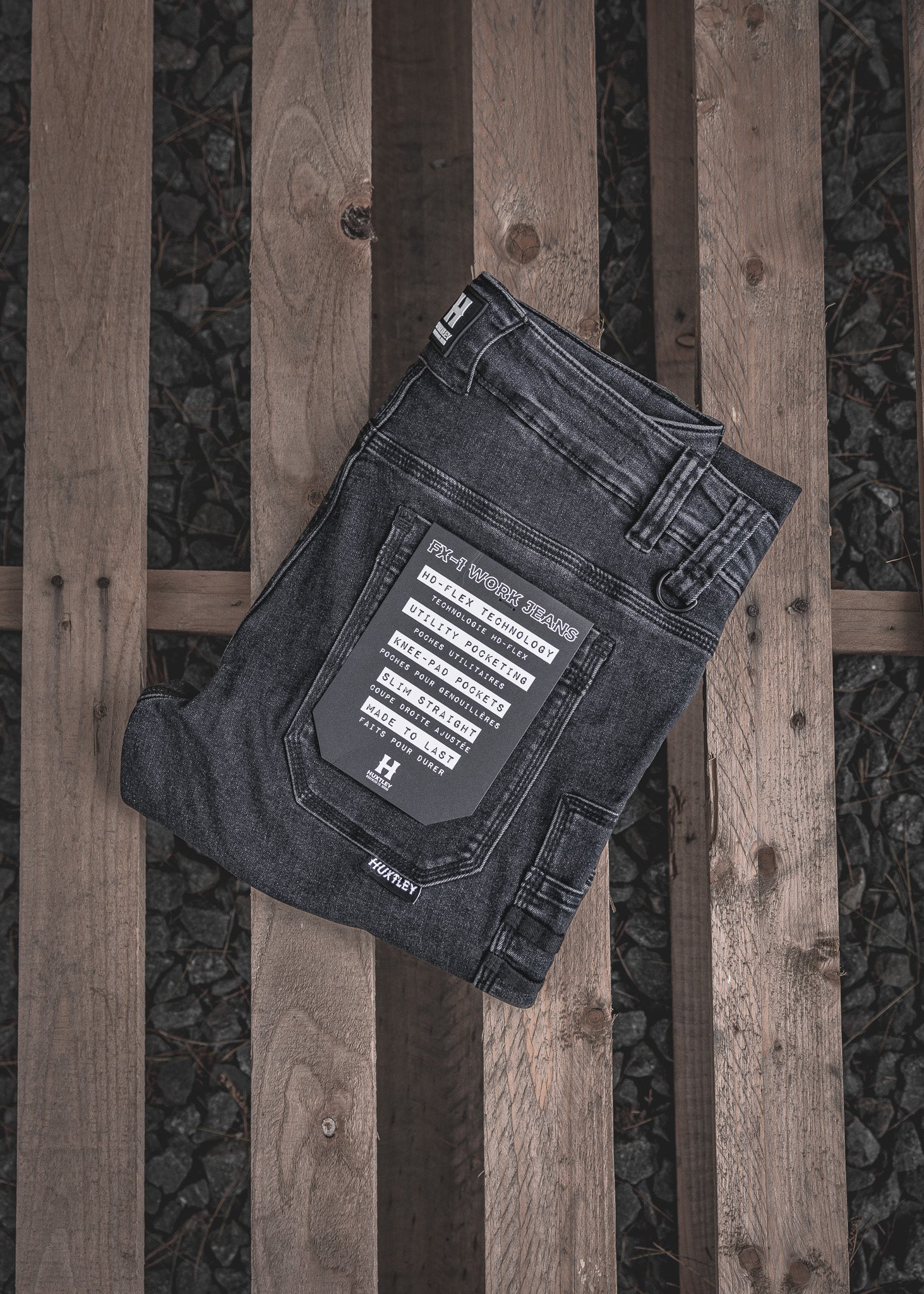 【HI FI FNK】Ruin Washed Black Jeans HI FI FNK】Sand Dark Wide Jeans (HI FI FNK/デニム・ジーパン