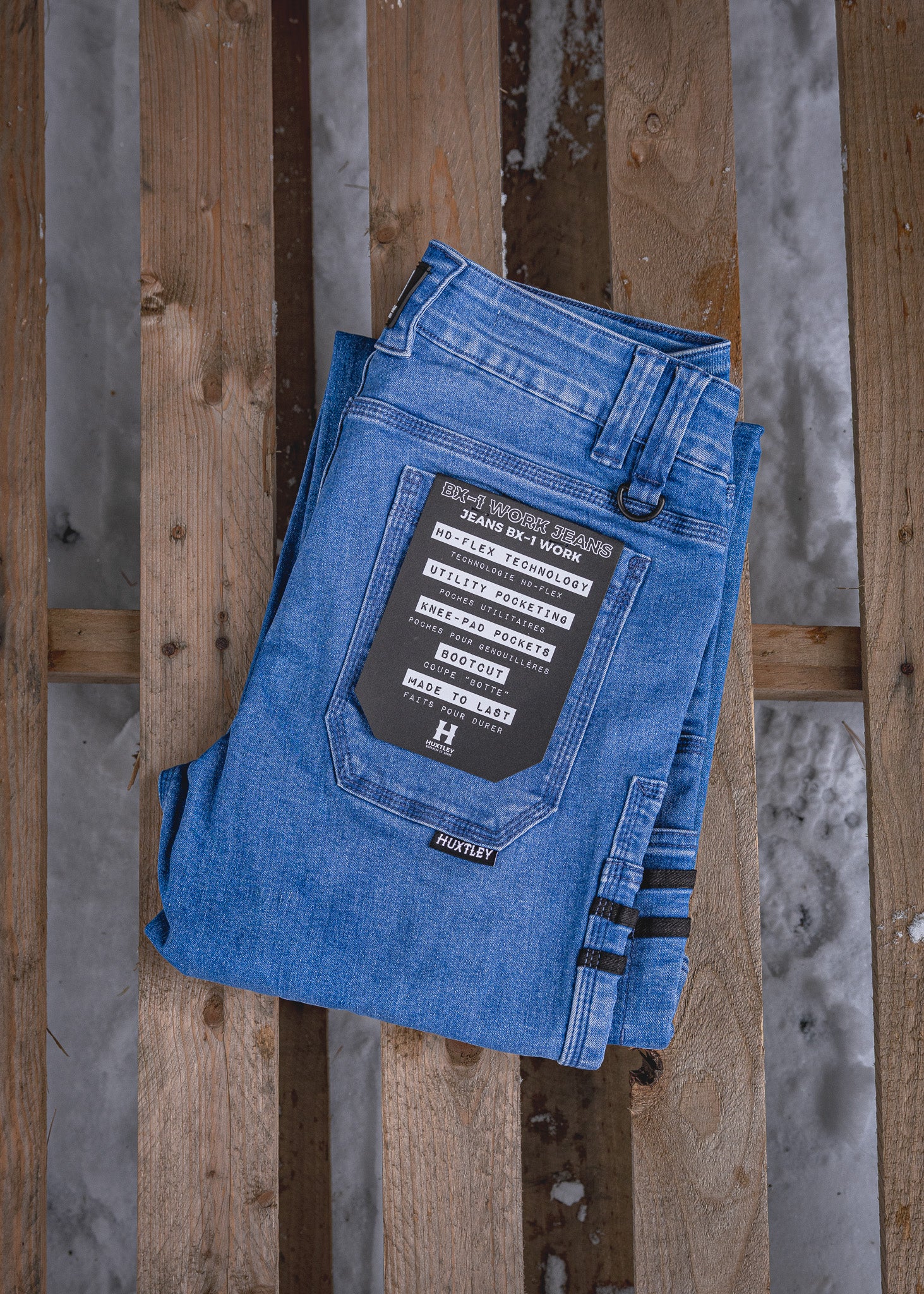 BX-1 Bootcut Work Jeans Stonewashed Blue – Huxtley