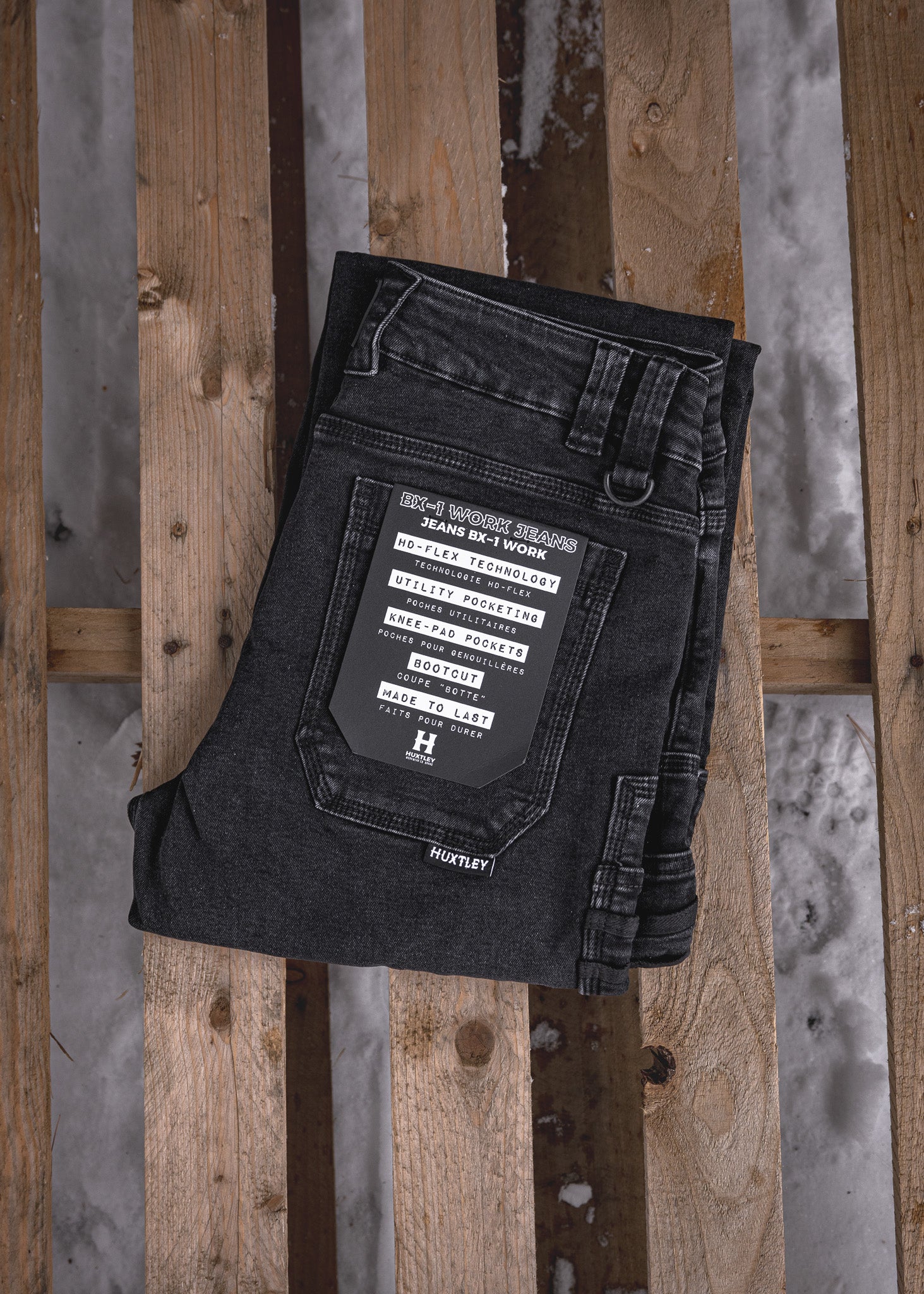 BX-1 Bootcut Work Jeans Stonewashed Black – Huxtley