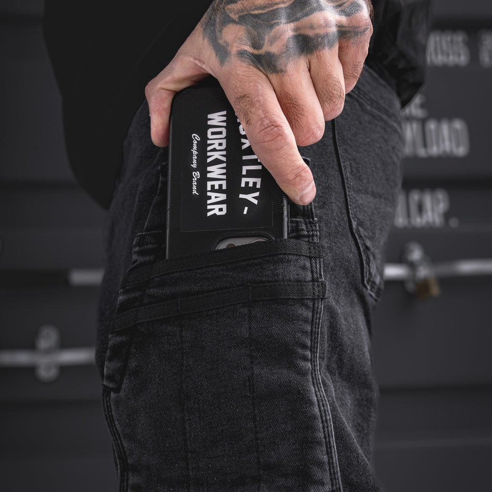 
                  
                    Jeans "Work" RX-1 Décontracté Noir Délavé
                  
                