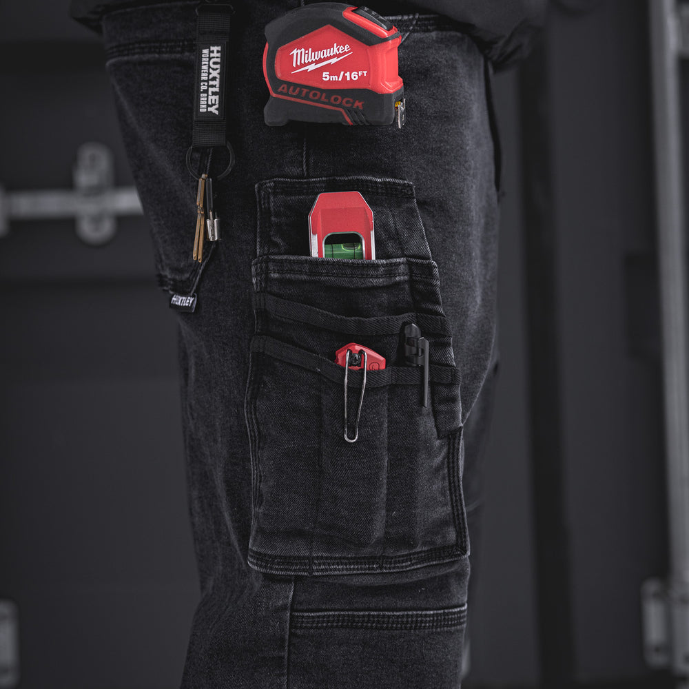 
                  
                    Jeans "Work" RX-1 Décontracté Noir Délavé
                  
                