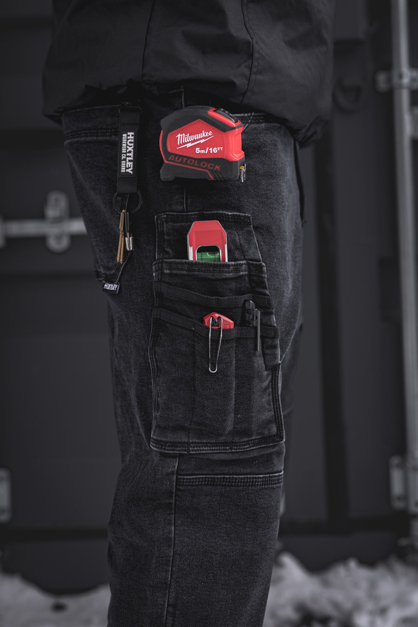 
                  
                    Jeans "Work" RX-1 Décontracté Noir Délavé
                  
                