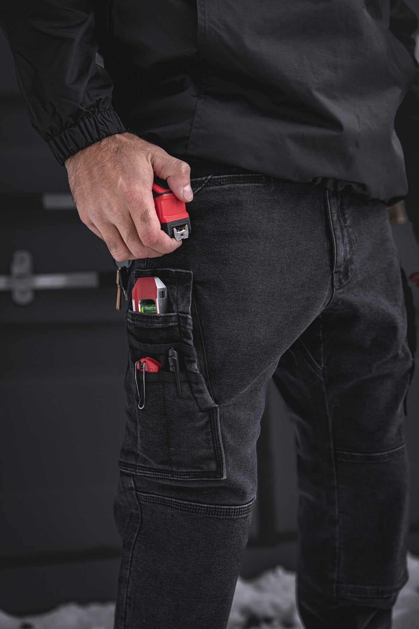 
                  
                    Jeans "Work" RX-1 Décontracté Noir Délavé
                  
                