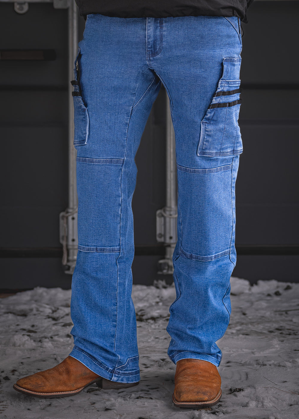 BX-1 Bootcut Work Jeans Stonewashed Blue