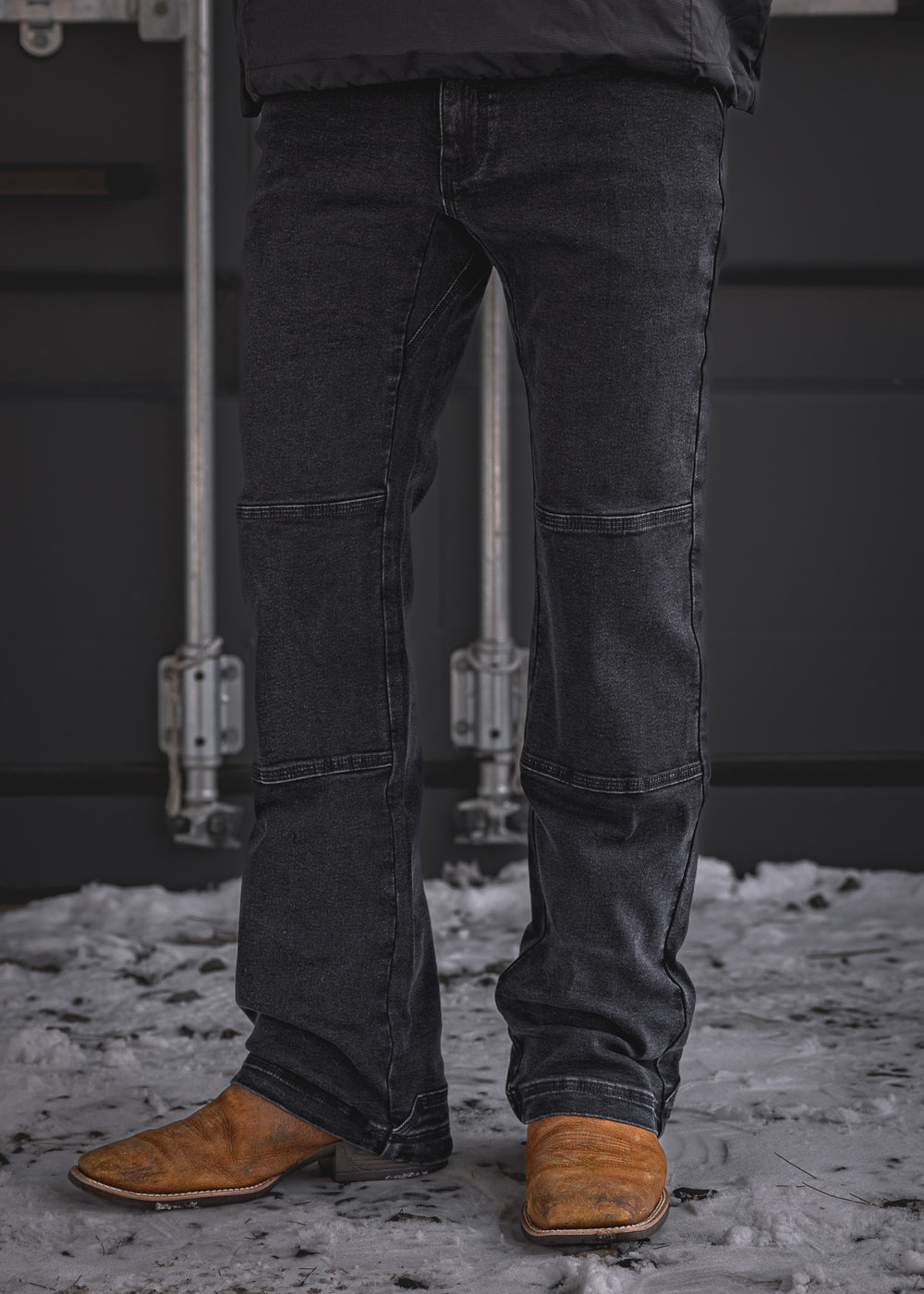 BX-1 Bootcut Flex Jeans Stonewashed Black