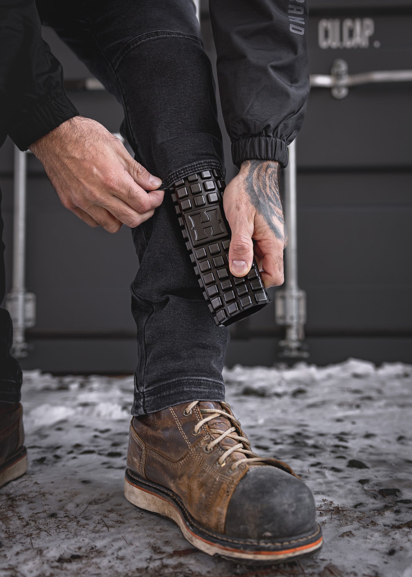 
                  
                    Jeans "Flex" FX-1 Ajusté Noir Délavé
                  
                