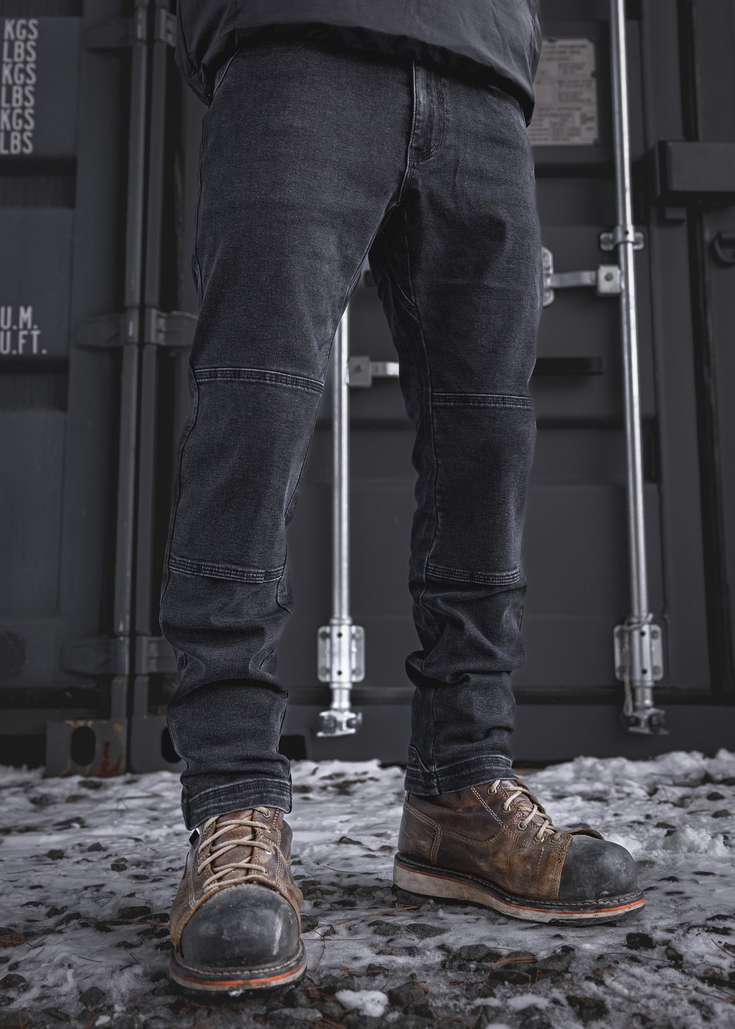 
                  
                    Jeans "Flex" FX-1 Ajusté Noir Délavé
                  
                