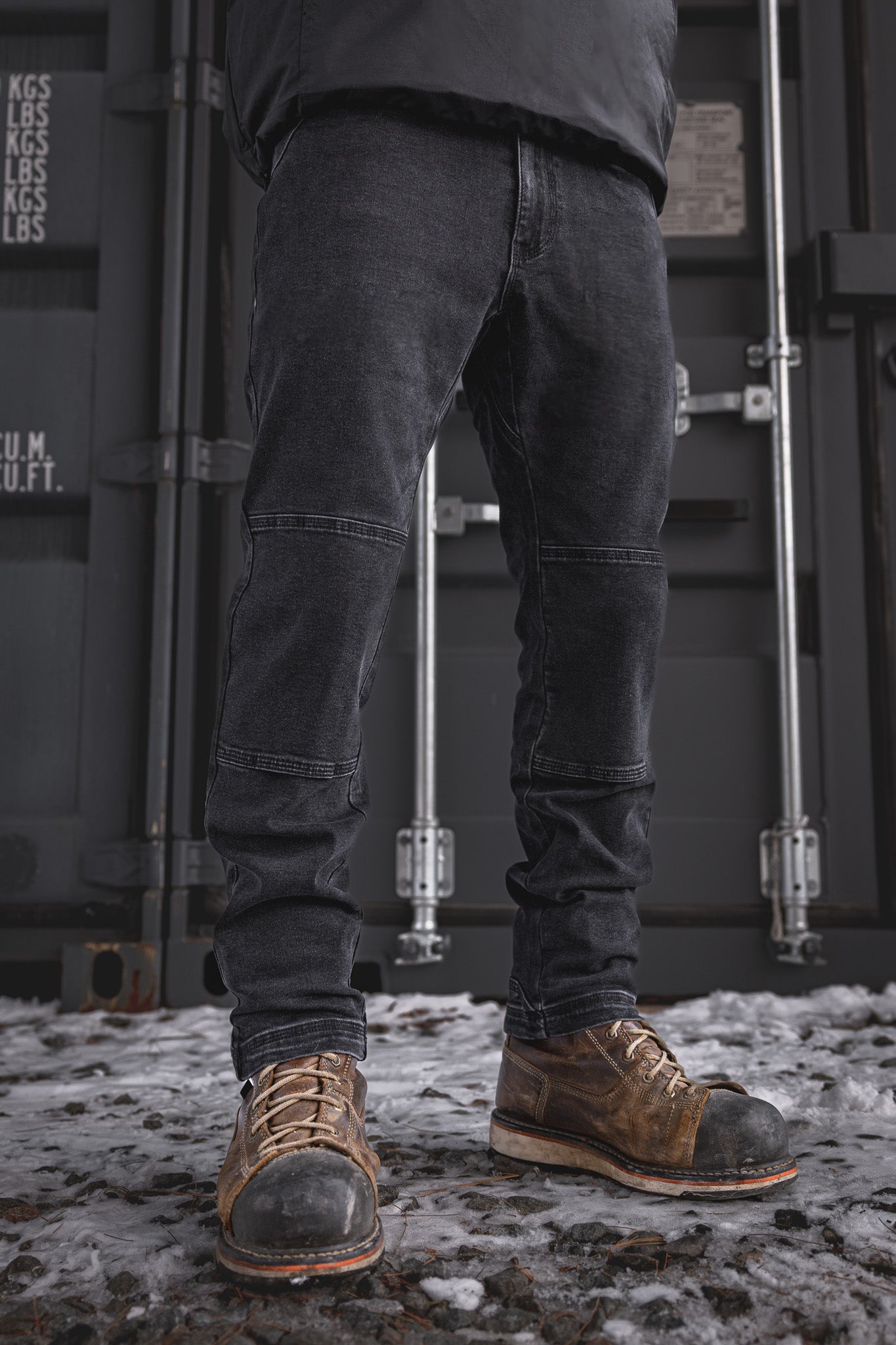 
                  
                    Jeans "Flex" FX-1 Ajusté Noir Délavé
                  
                