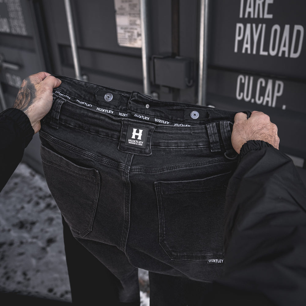 
                  
                    Jeans "Flex" FX-1 Ajusté Noir Délavé
                  
                