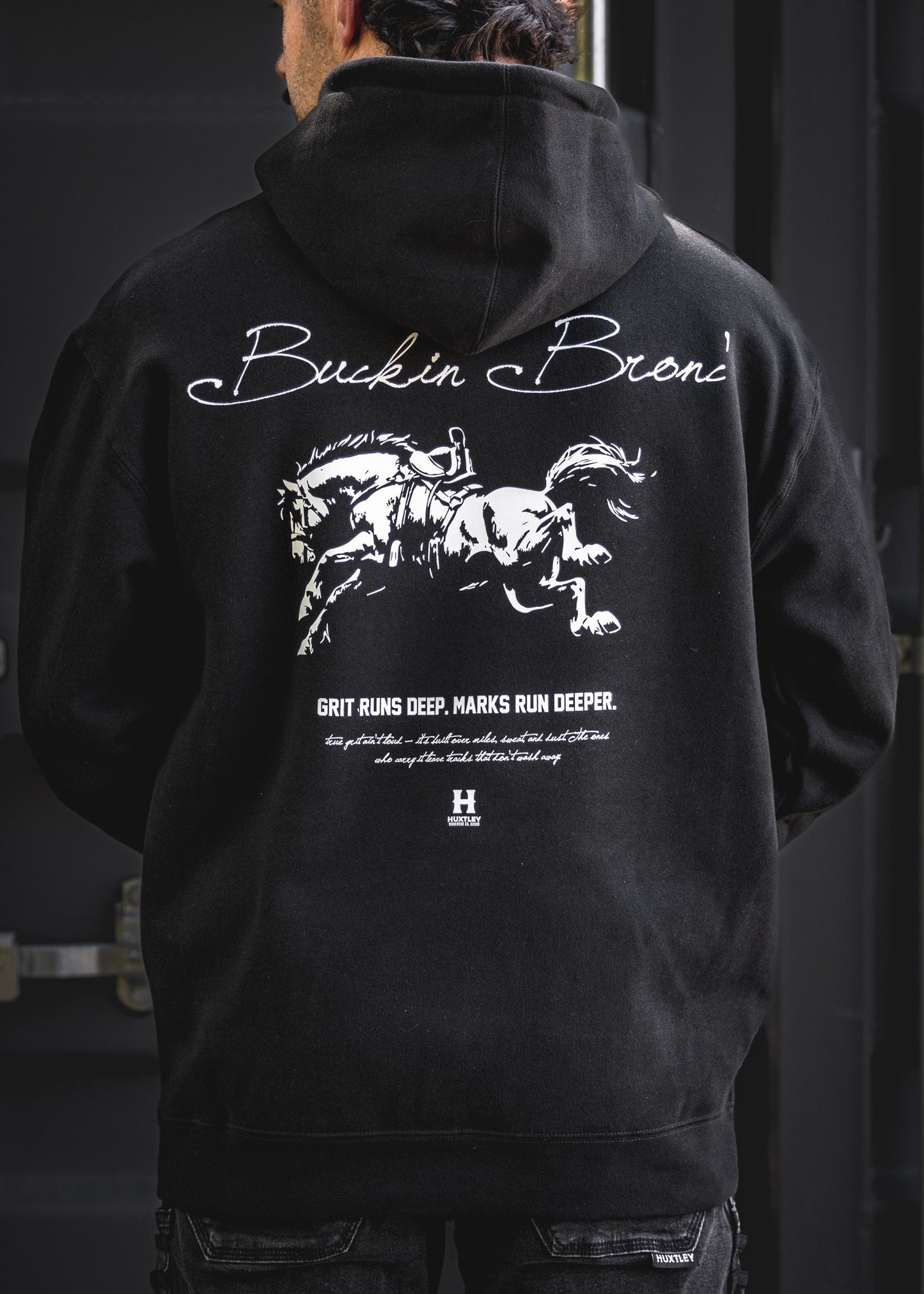 
                  
                    HX-717 Heavyweight Hoodie "Buckin' Bronc" Black
                  
                