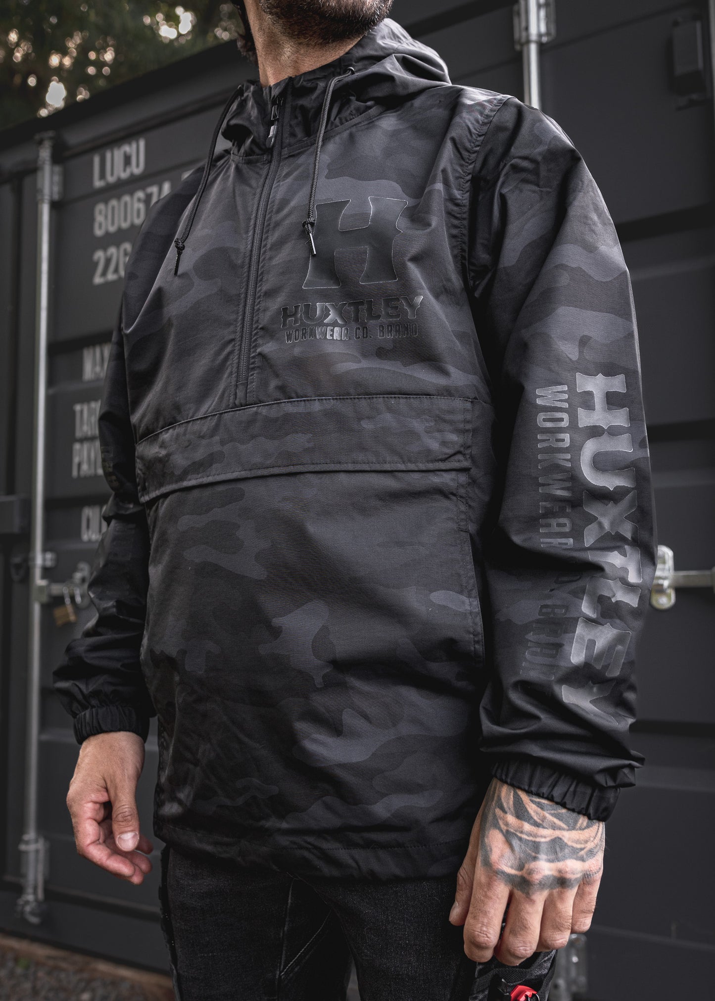 
                  
                    AK-245 Waterproof Anorak "Full Print" Black Camo/ Black
                  
                