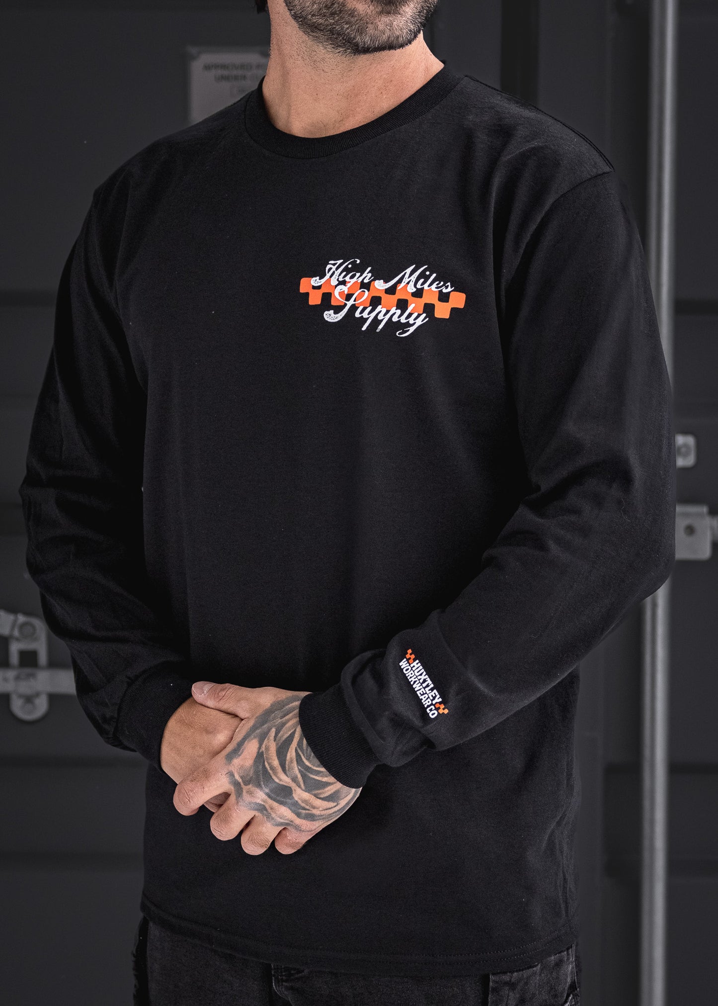
                  
                    HX-226 "High Miles Supply" L/S Tee
                  
                