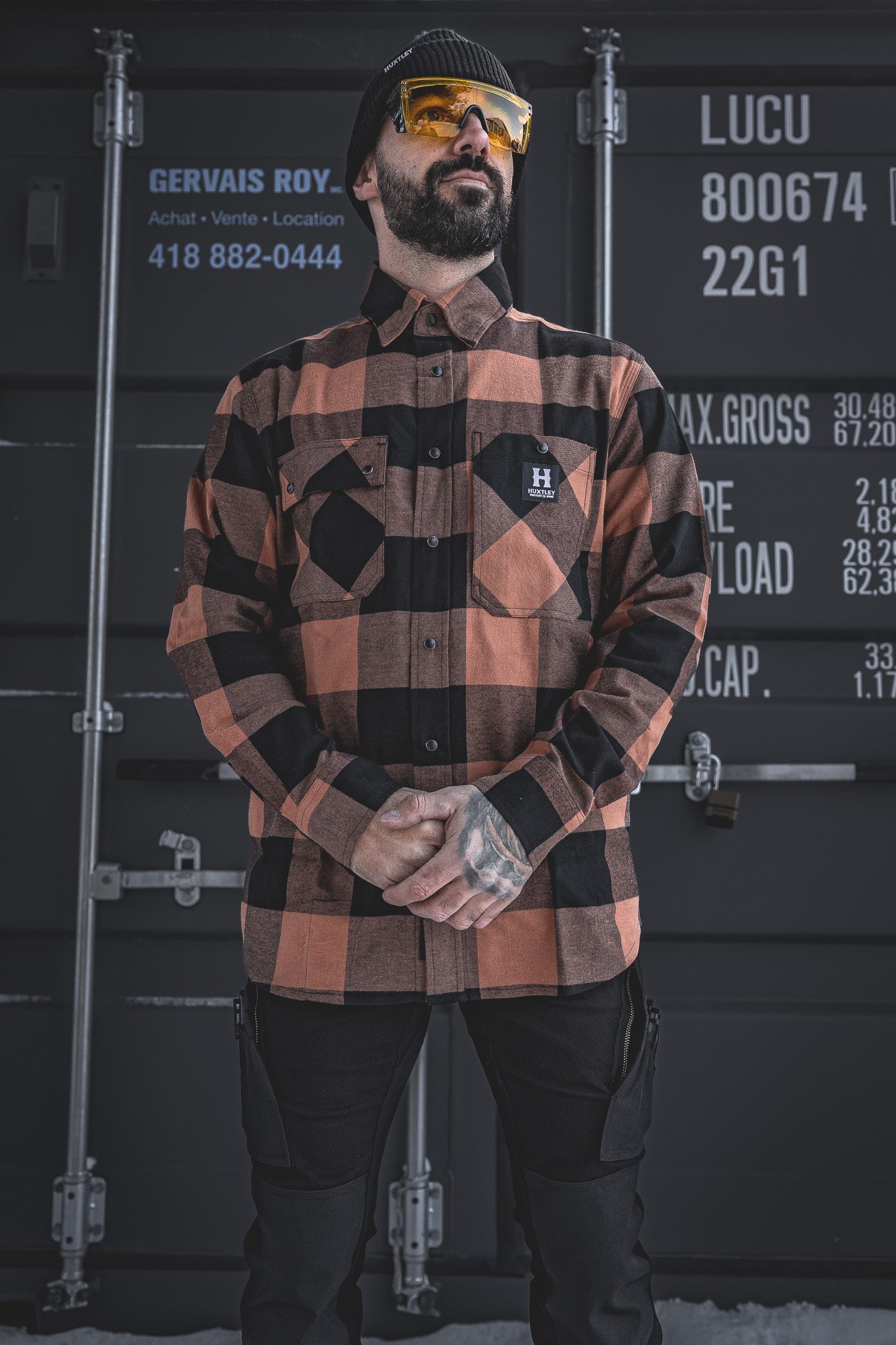 
                  
                    The Huxtley HD-57 Flex Flannel in Whiskey/Black pairs rugged plaid style with jobsite functionality. Featuring a modern fit, stretch fabric, and reinforced utility details—ready for work, and everything in between.
                  
                